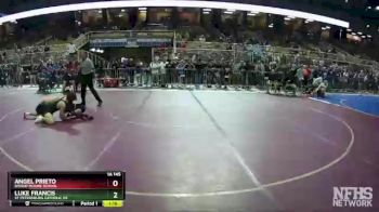 1A 145 lbs Cons. Round 1 - Angel Prieto, Bishop Moore School vs Luke Francis, St Petersburg Catholic Hs