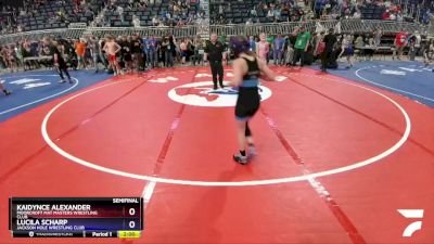 94 lbs Semifinal - Kaidynce Alexander, Moorcroft Mat Masters Wrestling Club vs Lucila Scharp, Jackson Hole Wrestling Club