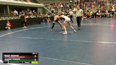 150 lbs Quarterfinal - Brady Rissman, Western Dubuque Little Bobcats vs Dominic Stinson, Victory