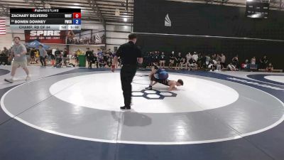 57 kg Champ. Rd Of 64 - Zachary Belverio, WNY RTC vs Bowen Downey, Panther Wrestling Club RTC