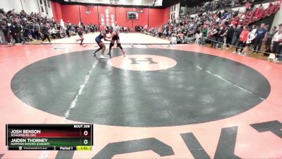 190 lbs Cons. Round 2 - Josh Benson, SCHAUMBURG (HS) vs Jaiden Thorney, Hoffman Estates (CONANT)