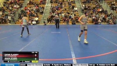 80 lbs Semifinal - Simon Scheel, Kasson-Mantorville vs Zayne Flaskey, MN Elite Wrestling