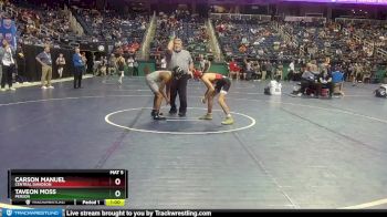 3A 113 lbs Cons. Round 2 - Carson Manuel, Central Davidson vs Taveon Moss, Person