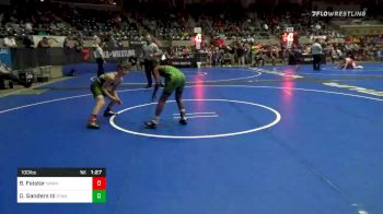 100 lbs Quarterfinal - Brydon Feister, Warner Elite WC vs Donald Sanders III, Standfast