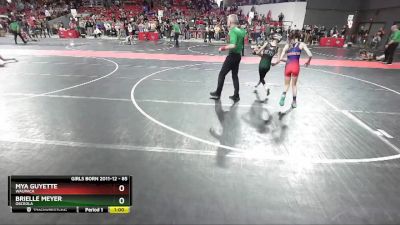 85 lbs Semifinal - Brielle Meyer, Osceola vs Mya Guyette, Waupaca