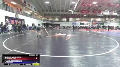 191 lbs Quarterfinal - Madeline Hodges, Sacred Heart vs Andjela Prijovic, Unattached - Iowa