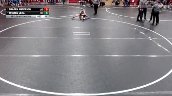 132 lbs 3rd Place Match - Bragen Anderson, La Grande vs Tristan Vega, Burley