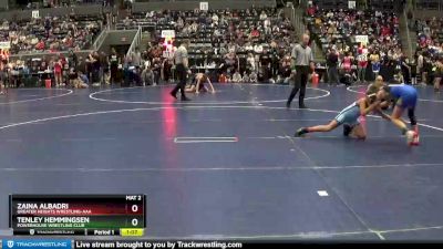 83-92 lbs Round 4 - Zaina Albadri, Greater Heights Wrestling-AAA vs Tenley Hemmingsen, Powerhouse Wrestling Club