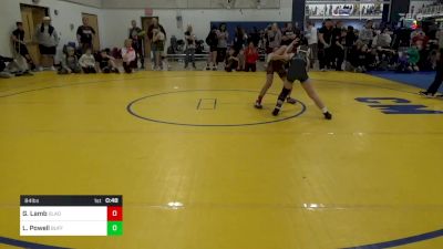 84 lbs Quarterfinal - Gavin Lamb, Gladiators vs London Powell, Buffalo Valley