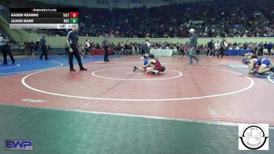 87 lbs Round Of 64 - Kasen Kearns, Tuttle vs Jaxon Barr, Victory Christian JH