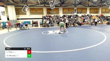 152 lbs Consi Of 8 #2 - Logan Titus, Rockville vs Sebastian Miranda, Notre Dame-West Haven