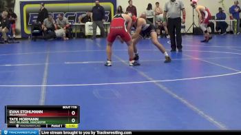 JV-24 lbs Round 2 - Evan Stohlmann, Williamsburg vs Tate Mormann, West Delaware, Manchester