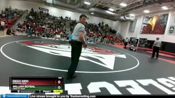 132 lbs 1st Place Match - Diego Sirio, Mountain View vs William Roybal, Greeley West