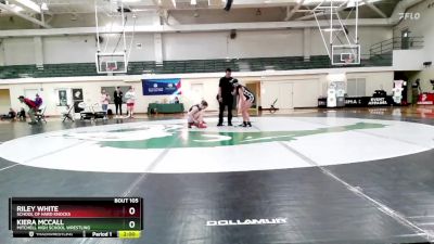 125 lbs Round 2 - Riley White, School Of Hard Knocks vs Kiera McCall, Mitchell High School Wrestling