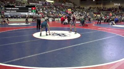 4A 126 lbs Quarterfinal - Tyler Knatcal, Southside Charter High School vs Alex Zulpo, Perryville