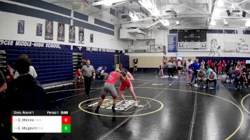 215 lbs Cons. Round 1 - Ethan Mugaviri, Fort Cherry Hs vs Graeme Minnis, Youngsville Hs