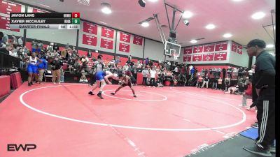 120 lbs Quarterfinal - Javion Lang, Okmulgee vs Xavier McCauley, Rogers High School Boys