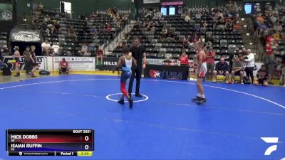 92 lbs Champ. Round 1 - Mick Dobbs, AK vs Isaiah Ruffin, MI