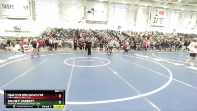 116 lbs Champ. Round 1 - Tanner Garrett, Warrior Warehouse Wrestling vs Dawson Wojtaszczyk, LeRoy Wrestling Club