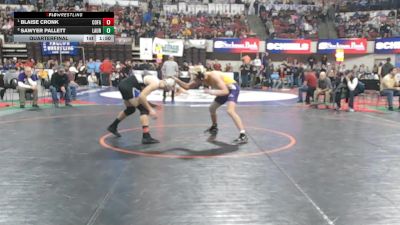A - 165 lbs Quarterfinal - Blaise Cronk, Columbia Falls vs Sawyer Pallett, Laurel