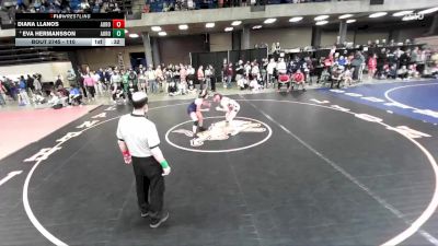 110 lbs Cons. Round 3 - Eva Hermansson, Unattached vs Diana Llanos, West Aurora