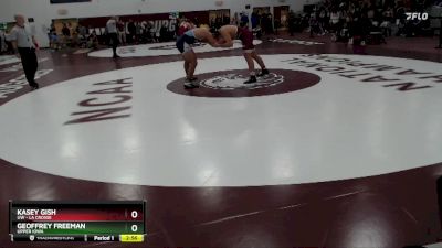 197 lbs Quarterfinal - Kasey Gish, UW - La Crosse vs Geoffrey Freeman, Upper Iowa