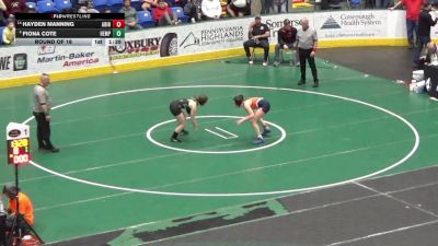 137 lbs Round Of 16 - Hayden Manning, Abington Heights vs Fiona Cote, Hempfield