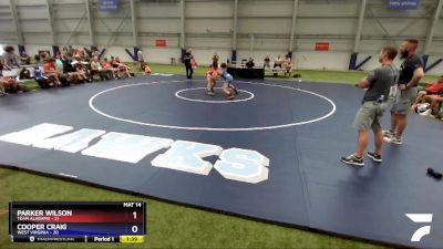 160 lbs Placement Matches (8 Team) - Parker Wilson, Team Alabama vs Cooper Craig, West Virginia