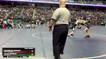 2A 120 lbs Cons. Round 1 - Rylee Wesson, Lincolnton vs Chandler Marlow, North Johnston