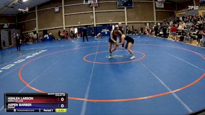 160 lbs Quarterfinal - Ashlea Larson, Snow College vs Aspen Barber, Doane