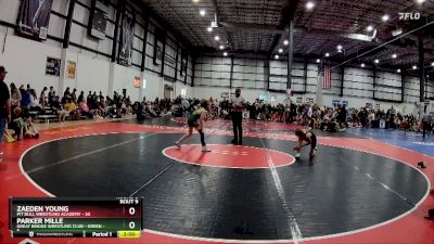 75 lbs Round 3 (6 Team) - Zaeden Young, PIT BULL WRESTLING ACADEMY vs Parker Mille, GREAT BRIDGE WRESTLING CLUB - GREEN