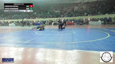 118 lbs Consi Of 16 #2 - Christian Ketiku, Bartlesville JH vs Gavin Harkrider, Midwest City JH