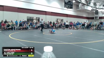 50-55 lbs Quarterfinal - Eli Wellner, Fighting Irish WC vs Easton Armstrong, Franklin Central WC