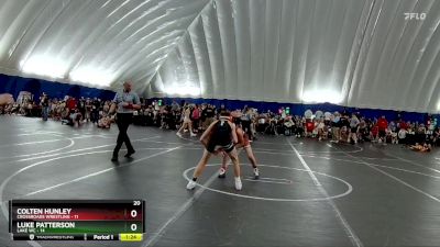 96 lbs Round 1 (8 Team) - Luke Patterson, Lake WC vs Colten Hunley, Crossroads Wrestling