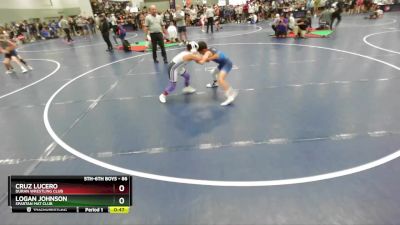 86 lbs Cons. Round 2 - Logan Johnson, Spartan Mat Club vs Cruz Lucero, Duran Wrestling Club