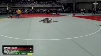 130 lbs Cons. Round 2 - Colton Chandler, Marshall/Lakeview/RTR vs Brayden Krank, Roseau