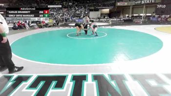 Girls 4A 145 lbs 1st Place Match - Emily Ortiz Marquez, Jackson (Girls) vs Karlee Brummett, Spanaway Lake (Girls)