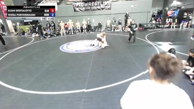 110 lbs Aliah Bertalotto, SJWA - San Joaquin Wrestling Association vs Tessa Fortenbaugh, OCWA - Orange County Wrestling Association