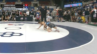 95 lbs Cons. Sub-rd Of 16 - Cadence Grulla, Georgia vs Anabelle Wessel, New York