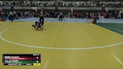 55 lbs Quarterfinal - Malaki Henry, La Crosse Area Wrestlers vs Henry Raasch, West Salem Bangor Wrestling