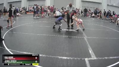 65 lbs Round 3 - Mia Kerr, Alpha Wrestling vs Amen Hosch, East Rowan Wrestling Club