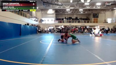 133 lbs Round 4 (6 Team) - Simon Cervantes, Big Bend Community College vs Karim Allal, Northeast Oklahoma