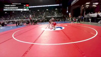 110 lbs Cons. Round 3 - Hallie Robertson, Star Valley vs Sidney Liechty, Evanston