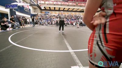 62 lbs Rr Rnd 2 - Emma Crawley, Redskins Wrestling Club vs Laneigh Jo Cartwright, Midwest City Bombers Youth Wrestling Club