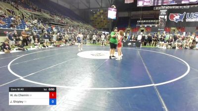 100 lbs Cons 16 #2 - William Du Chemin, Wisconsin vs Jackson Shipley, Texas