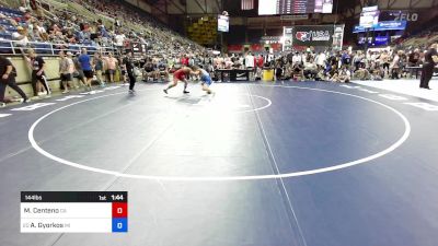 144 lbs Rnd Of 128 - Mateo Centeno, CA vs Austin Gyorkos, MI