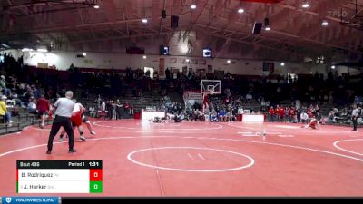 285 lbs Quarterfinal - Jacob Harker, Shelbyville vs Brian Rodriquez, Pike