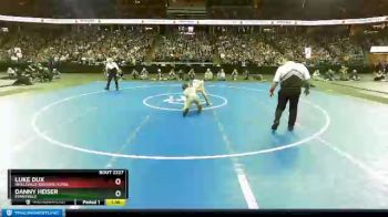 D2-120 lbs 1st Place Match - Danny Heiser, Evansville vs Luke Dux, Neillsville/Greenw./Loyal