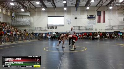 144 lbs Cons. Round 2 - Kameron Lerno, Oregon City vs James Nuttbrock, Silverton