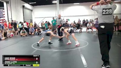 92 lbs Round 3 (4 Team) - Owen Lloyd, PA Alliance vs Jake Rowe, Buxton Squeeze